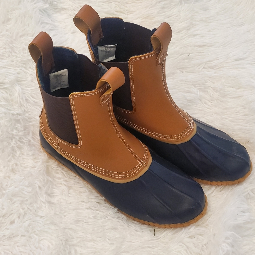 Womens Lands' End Flannel Insulated Duckboots 7.5
